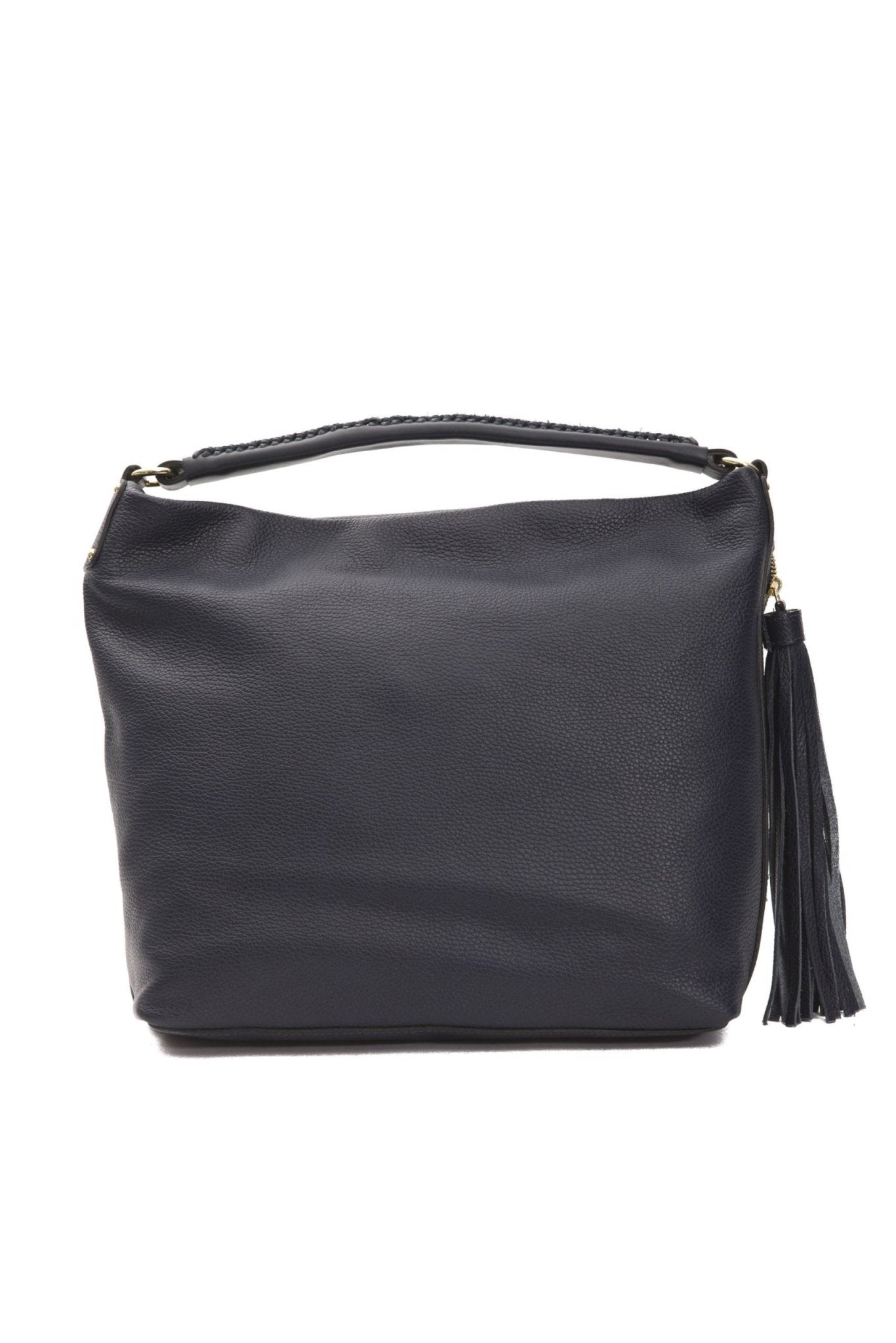 Pompei Donatella Gray Leather Shoulder Bag - Fizigo